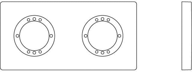 Ideal Standard Archimodule 1er Rosette 83x83 mm Chrom – Rechteckige Armaturenrosette