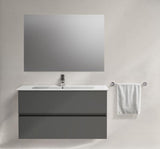 Ideal Standard MWT-Unterschrank Eurovit+ 1000mm, 2 Auszüge, grau lackiert, wandhängend, Softclose