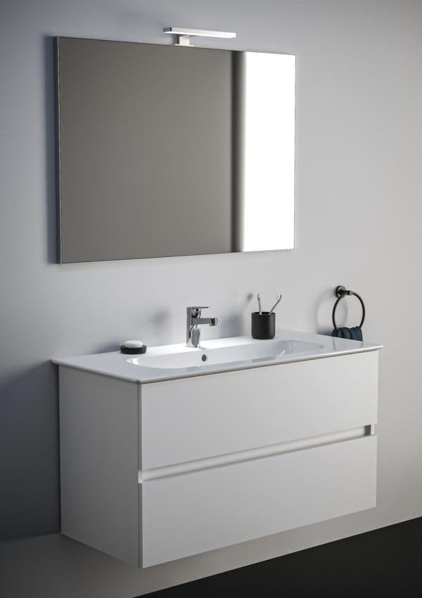 Ideal Standard MWT-Unterschrank Eurovit+ 1000mm, 2 Auszüge, grau lackiert, wandhängend, Softclose