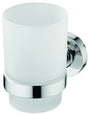 Ideal Standard IOM Zahnputzbecher aus satiniertem Glas mit Chrom-Halterung, wandhängend