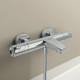 Ideal Standard Badethermostat AP Ceratherm T50 mit Handbrauseset Chrom – Thermostatische Wandarmatur