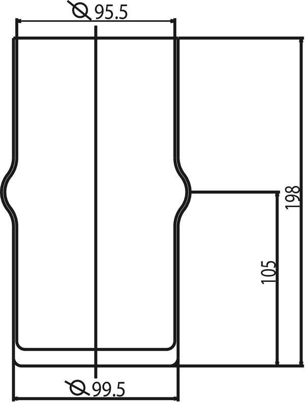 IDEAL STANDARD Ersatzglas für Toilettenbürstengarnitur Retro, Opalglas – matt