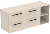 Ideal Standard i.life B Möbel-Set 160 cm – 4 Auszüge, 2 offene Fächer, Gr. Schwarz Weiß matt