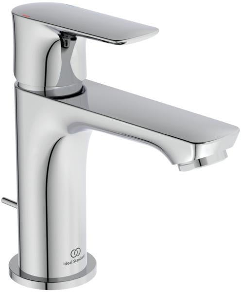 Ideal Standard Connect Air Waschtischarmatur Slim 5 l/min mit Ablaufgarnitur, Ausladung 107 mm, Chrom