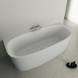 Ideal Standard D-Form-Badewanne Dea 1800x800mm mit Ablauf und Schürze, Weiß