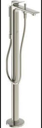IDEAL STANDARD Conca freistehende Wannenarmatur mit Stick-Handbrause, 204 mm Ausladung, Silver Storm