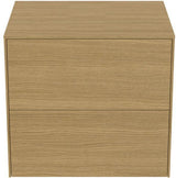 Ideal Standard Conca Waschtischunterschrank 602 mm, 2 Auszüge, Walnuss Dunkel, Push-Open