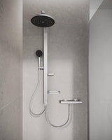Ideal Standard Duschsystem Ceratwist Alu+ mit 2 Ablagen, Kopf- und Handbrause, Aluminium