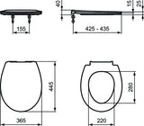 Ideal Standard WC-Sitz Eurovit in Weiß – Duroplast mit Deckel und Edelstahl-Scharnieren