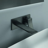 Ideal Standard Conca Wand-Waschtischarmatur BS2 in Brushed Gold, 180 mm Ausladung, eckige Rosette