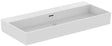 Ideal Standard Extra Aufsatzwaschtisch 1015 mm, geschliffen weiß, ohne Hahnloch, mit Überlauf