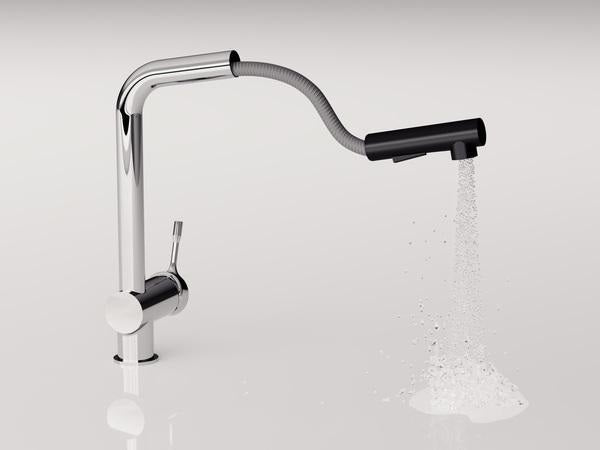 Ideal Standard Ceralook Küchenarmatur mit herausziehbarer Handbrause und hohem Auslauf, Chrom