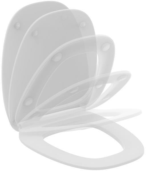 Ideal Standard WC-Sitz Dea Softclosing – Duroplast, Weiß glänzend, Edelstahl-Scharniere