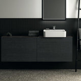 Ideal Standard Waschtischplatte Conca aus Keramik 1587x373x6 mm in Marmor Noir Desir