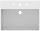 Ideal Standard Waschtisch Extra 615 mm, 3 Hahnlöcher, mit Überlauf, geschliffen Weiß