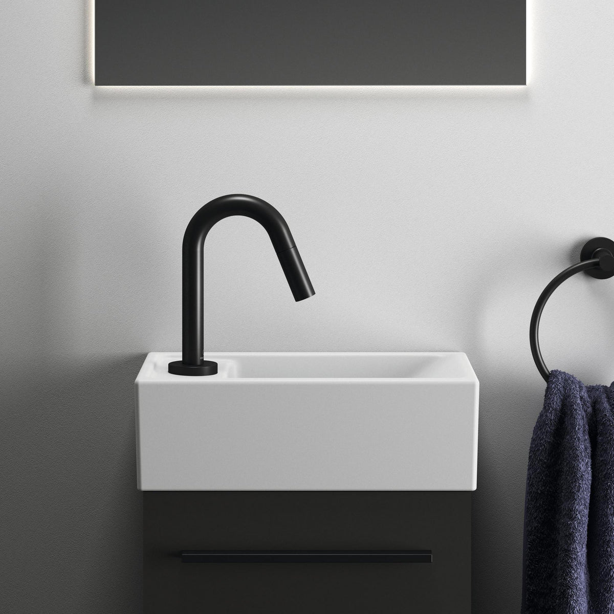 Ideal Standard i.life Möbelgriff 267 mm Schwarz matt für Unterschränke