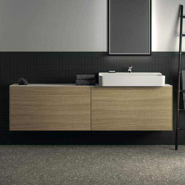 Ideal Standard Conca Waschtischunterschrank 1985 mm, 2 Auszüge, Anthrazit, wandhängend, ohne Platte