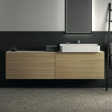 Ideal Standard Conca Waschtischunterschrank 1985 mm, 2 Auszüge, Anthrazit, wandhängend, ohne Platte