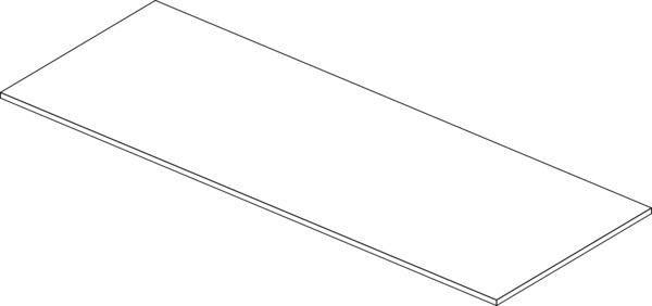 IDEAL STANDARD Waschtischplatte Conca 1002x373mm Weiß ohne Ausschnitt