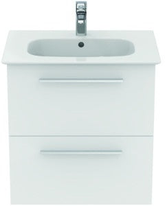 Ideal Standard i.life A Waschtischset 60 cm mit Unterschrank und chrom Griff, Weiß matt