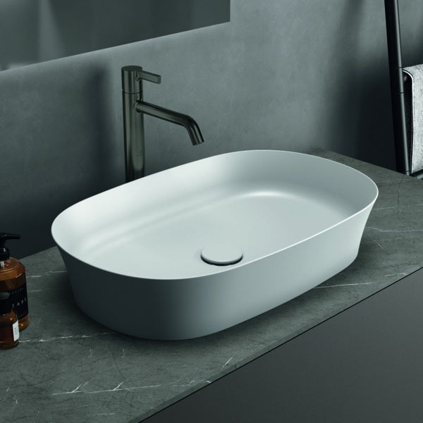 Ideal Standard Ipalyss Aufsatzschale 600x380x120 mm Seidenweiß ohne Hahnloch und Überlauf
