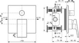 Ideal Standard Extra Unterputz-Badearmatur Chrom mit DICHT-FIX und Keramikkartusche