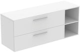 Ideal Standard i.life B Badmöbelset 160 cm – 2 Auszüge, 2 offene Fächer, Chrom/Weiß matt