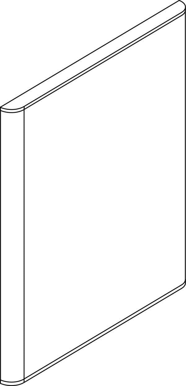 Ideal Standard Adapto Türfront HWB 430 mm Walnuss Dunkel – Badmöbel-Frontblende