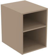 IDEAL STANDARD Finesse Seitenelement 400x505x540mm Greige matt – Wandhängend mit 2 offenen Fächern