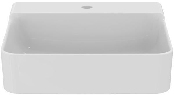 Ideal Standard Conca Aufsatzwaschtisch 500x450x145mm, 1 Hahnloch, ohne Überlauf, Weiß