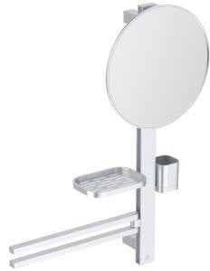 Ideal Standard Alu+ Accessoires-Kombi M700 mit Kosmetikspiegel 328 mm in Rosé – Beauty Bar