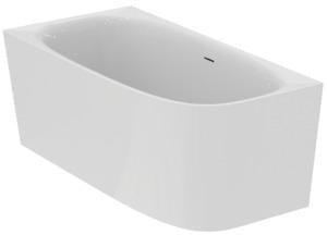 Ideal Standard D-Form-Badewanne Dea 1500x750x610 mm Weiß für Wandanbindung links mit Ablauf