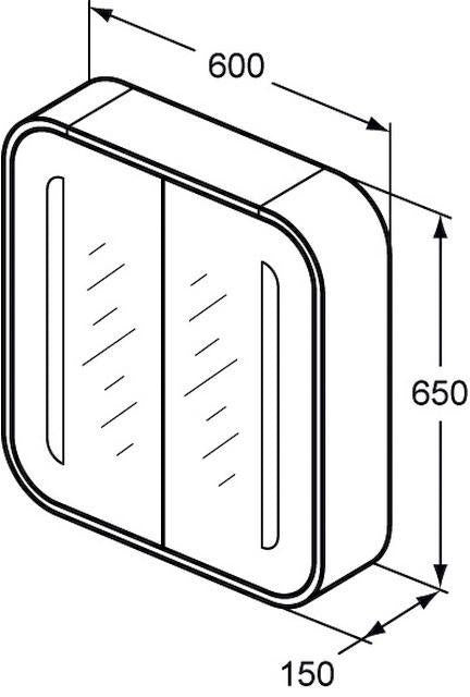 Ideal Standard Spiegeltür Dea für T7856, Anschlag rechts, Ersatzteil