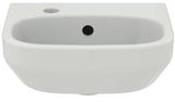 Ideal Standard i.life A Handwaschbecken 350x300x115 mm Weiß, 1 Hahnloch links, mit Überlauf