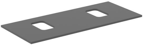 IDEAL STANDARD i.life B Waschtischplatte 1202x507x18 mm Weiß matt – 2 Ausschnitte