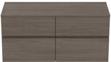 Ideal Standard Finesse Waschtischunterschrank 1202 mm, 4 Auszüge, Greige Matt, wandhängend