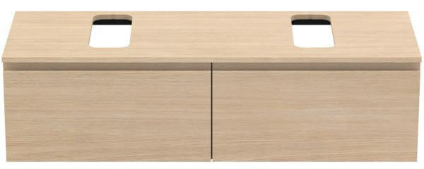 Ideal Standard Finesse Waschtischunterschrank 1402 mm, 2 Auszüge, Greige matt, wandhängend