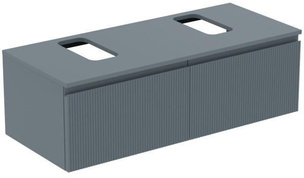 Ideal Standard Finesse Waschtischunterschrank 1202 mm mit 2 Softclose-Auszügen, Greige matt