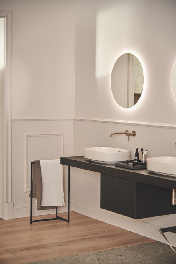 Ideal Standard Linda-X Aufsatzwaschtisch 550x380mm Weiß ohne Hahnloch mit Überlauf