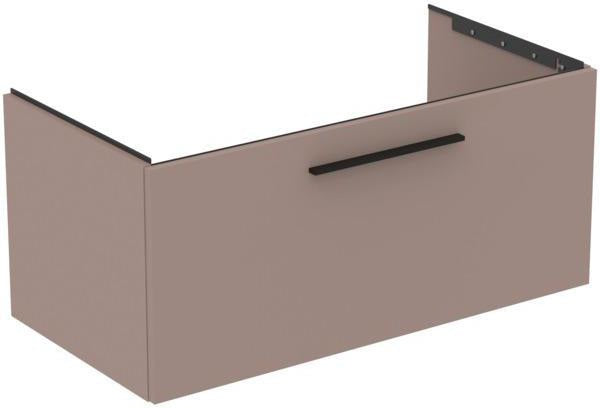 Ideal Standard i.life B Badmöbelset 140 cm – 1 Auszug, 1 offenes Fach, Gr. Schwarz/Weiß matt