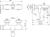 IDEAL STANDARD Connect Blue Badearmatur Einhandhebelmischer Chrom 198 mm Ausladung