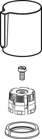 Ideal Standard IS Griff-Set on-off Joy Silver Storm – Hebelgriff mit PVD-Oberfläche