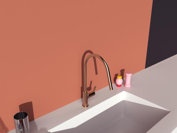 IDEAL STANDARD Gusto Küchenarmatur 238 mm Ausladung Sunset Rose – Einhebelmischer mit 360° Schwenkbereich