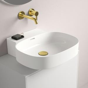 Ideal Standard Linda-X Aufsatzwaschtisch 500x480mm Weiß ohne Hahnloch mit Überlauf