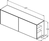 IDEAL STANDARD Waschtischunterschrank Conca, 2 Auszüge, 1587 mm, Walnuss dunkel