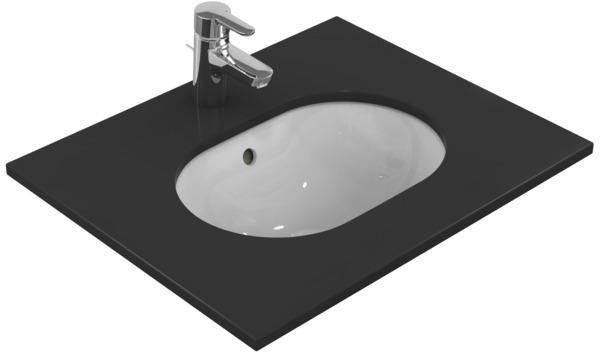 Ideal Standard Unterbauwaschtisch Connect oval 480x350 mm ohne Hahnloch mit Überlauf Weiß