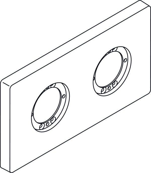 Ideal Standard Archimodule Rosette 1-Loch 100x100mm Chrom – quadratische Armaturenrosette