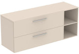 Ideal Standard i.life B Badmöbelset 160 cm – 2 Auszüge, 2 offene Fächer, Chrom/Weiß matt