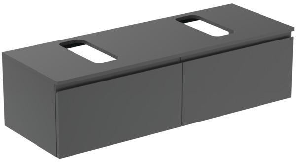 Ideal Standard Finesse Waschtischunterschrank 1402 mm, 2 Auszüge, Greige matt, wandhängend
