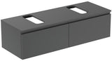 Ideal Standard Finesse Waschtischunterschrank 1402 mm, 2 Auszüge, Greige matt, wandhängend